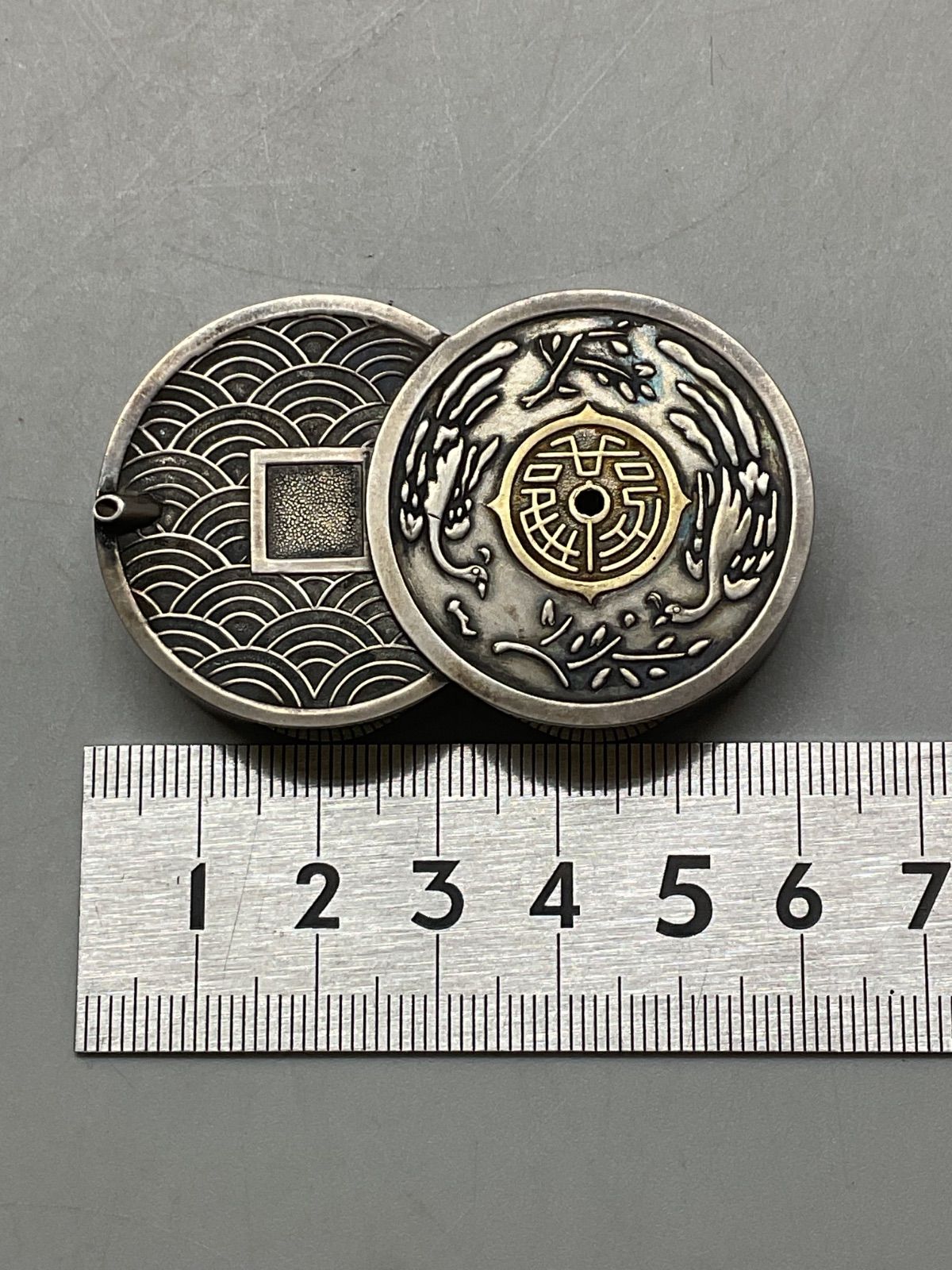 純銀服部製 書道具