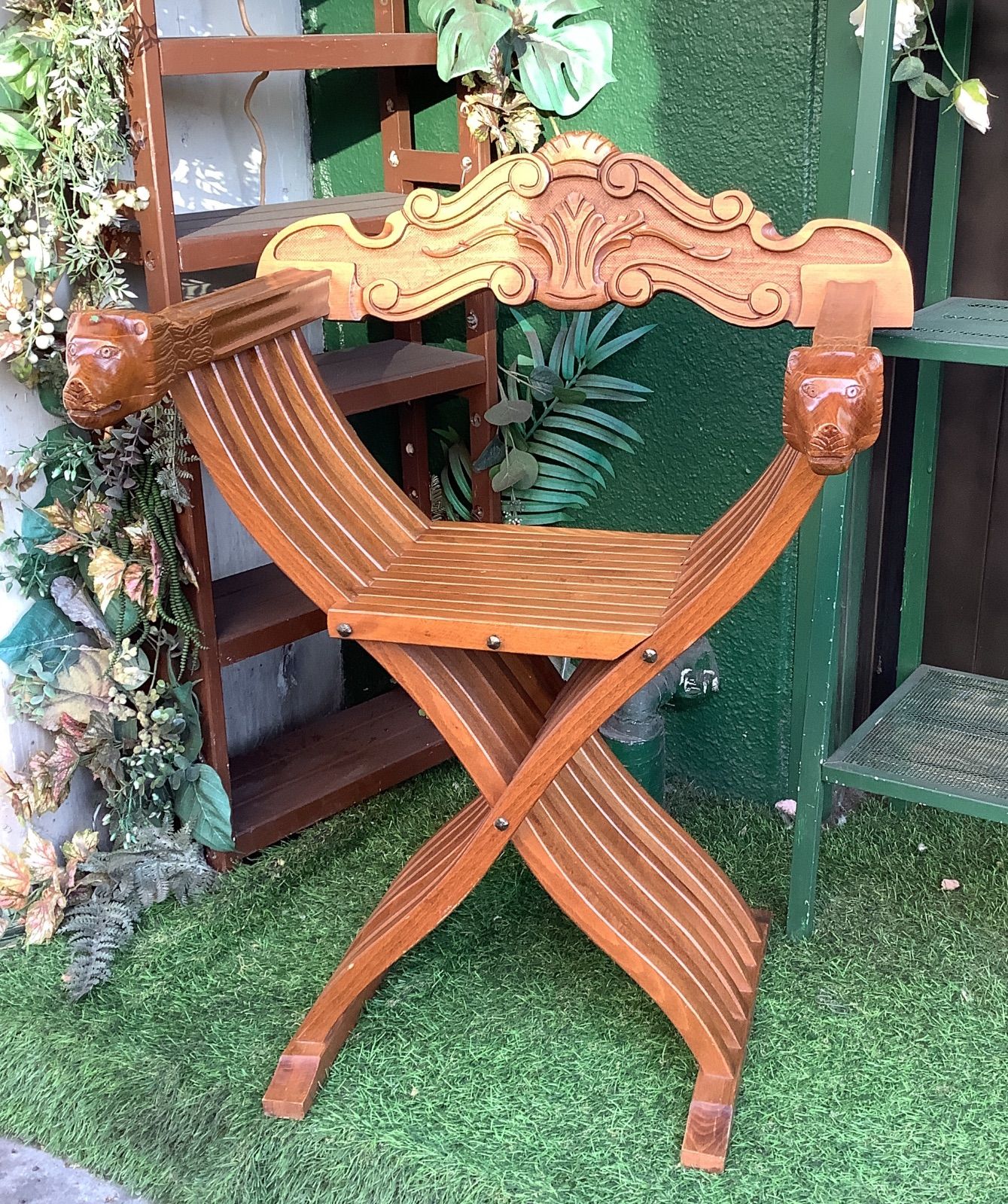 ヴィンテージ】サヴォナローラ チェア 椅子 イタリア製 アンティーク 