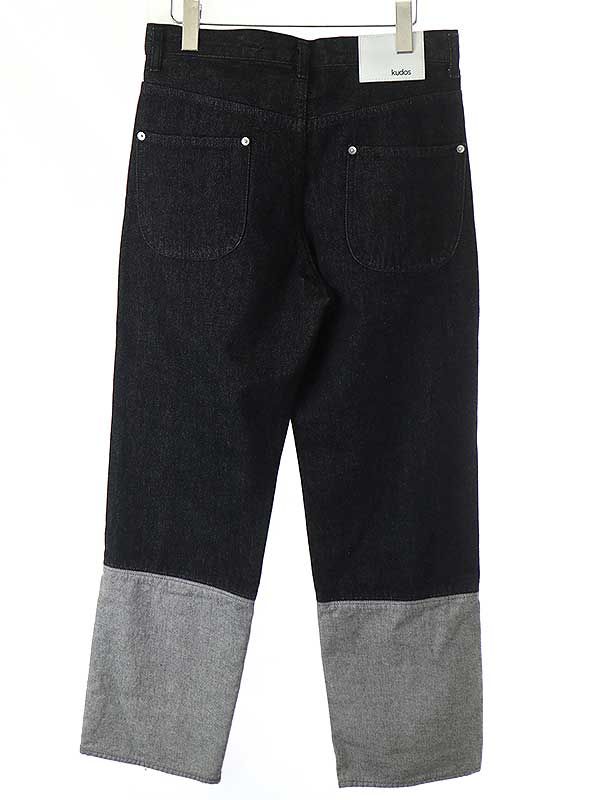 kudos クードス 22AW 2TONE DENIM PANTS 切替デニムパンツ インディゴ 