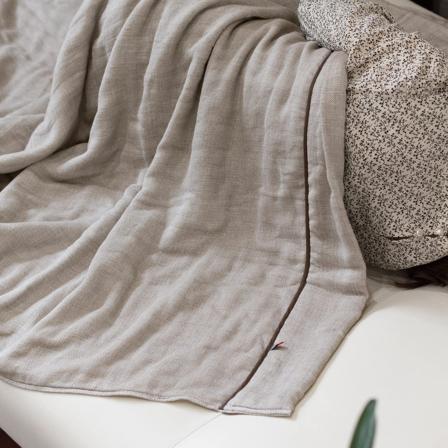 ブルーム 今治タオル 認定 ビレア ガーゼケット タオルケット シングル 約140cm×190cm やわらか 5重 ガーゼ生地 綿100% 日本製 (グレー)