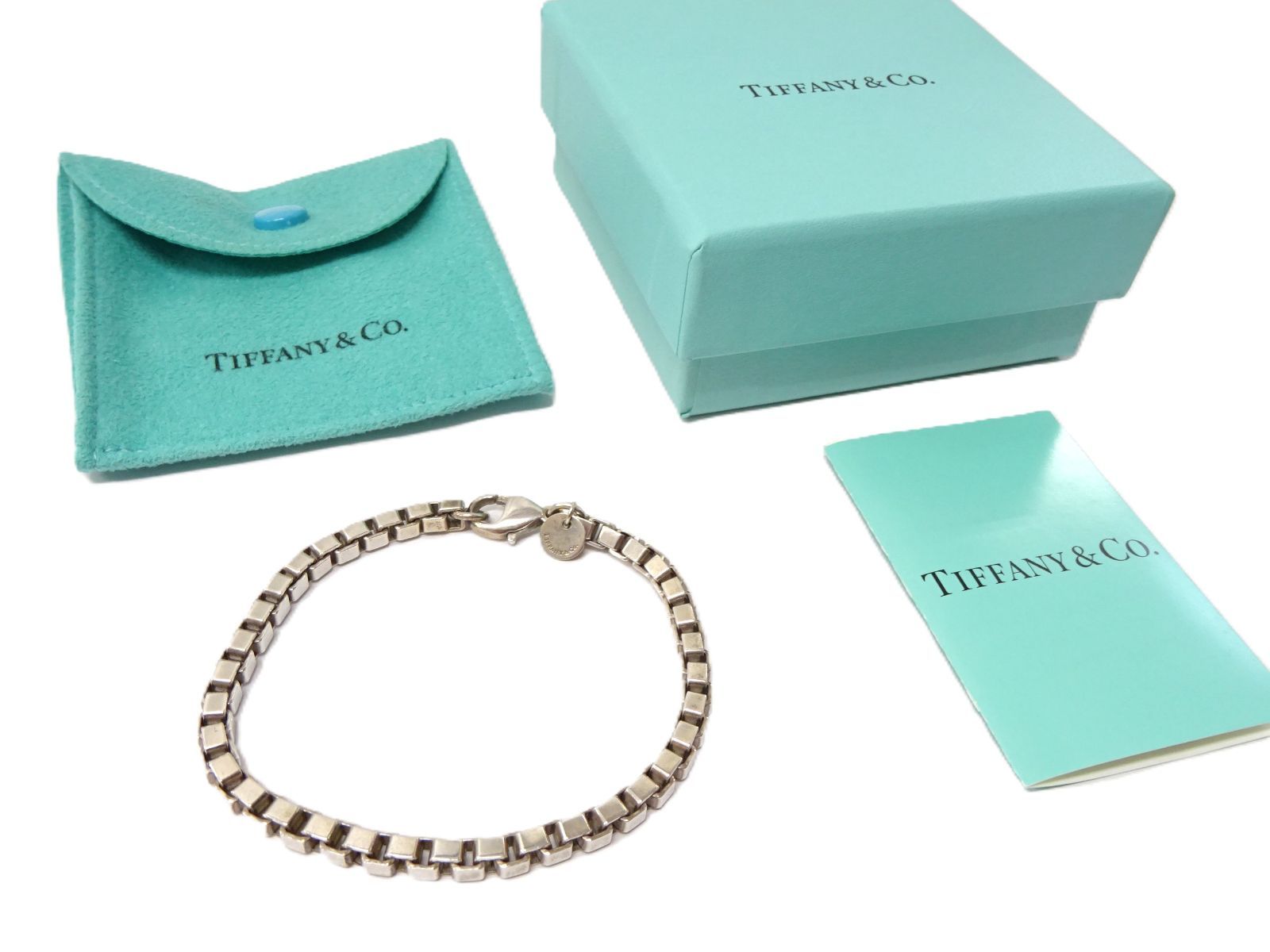 ティファニー シルバー チェーンブレスレット ベネチアン 箱 袋付き TIFFANY&Co. ティファニー ベネチアン ブレスレット シルバー
