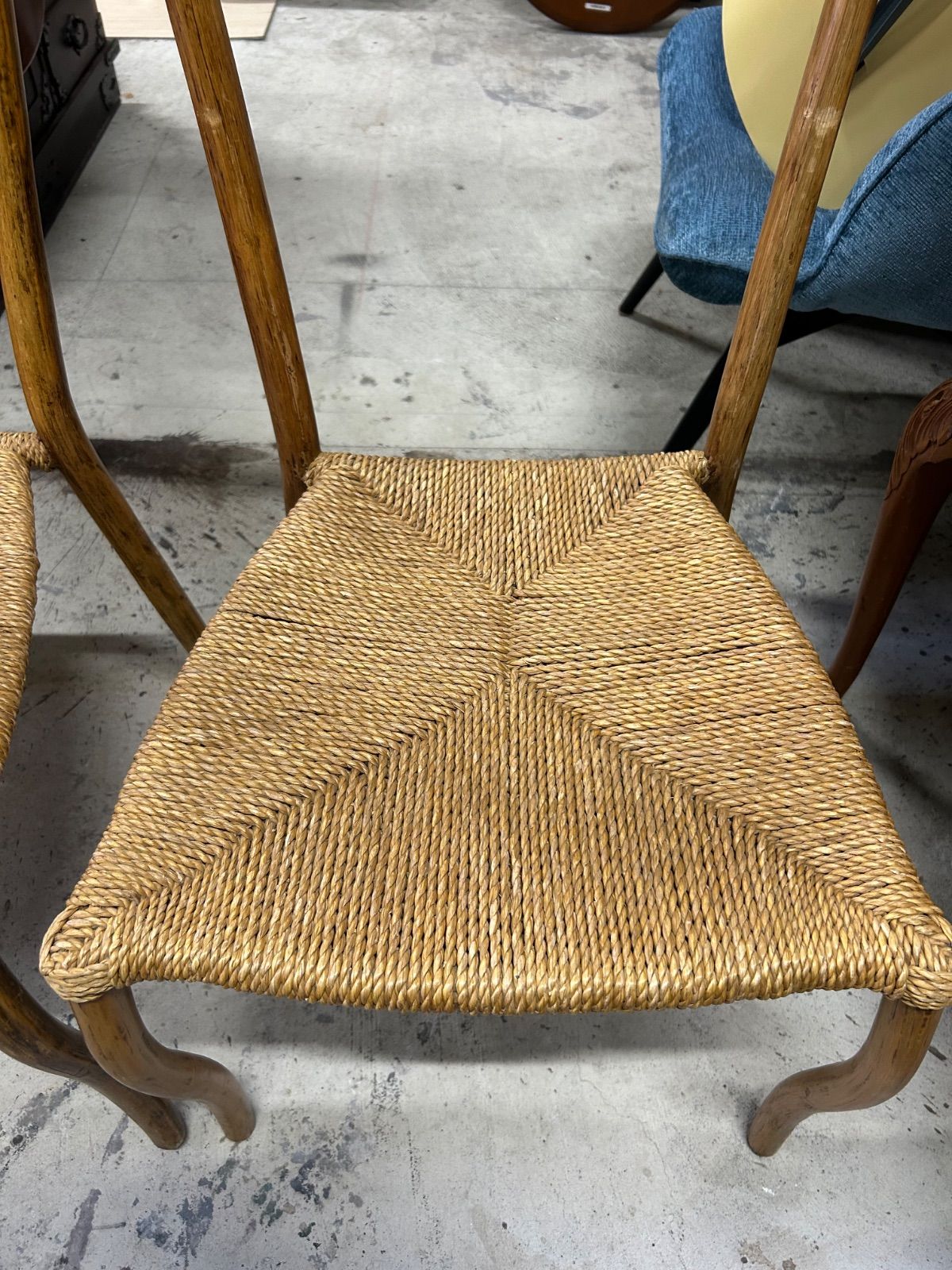 ②【2脚セット】ザ・コンランショップ マニラチェア ペーパーコード