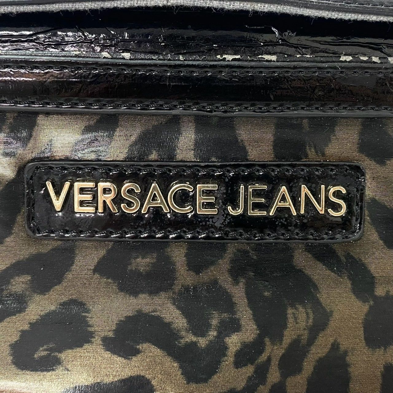 VERSACE JEANS】ショルダーバッグ レオパード ヒョウ柄 ナイロン 