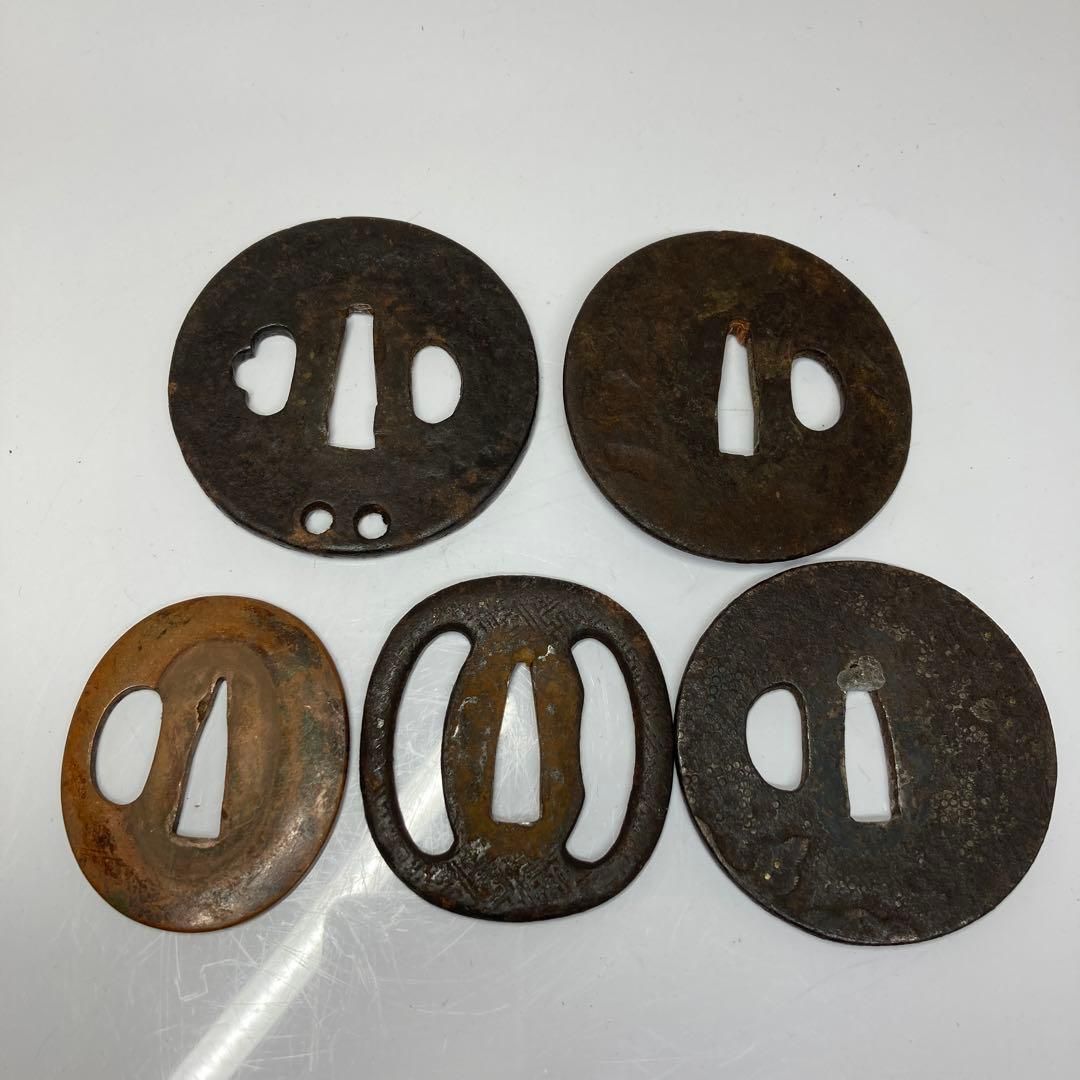 刀装具 鍔 5点セット 鍔7枚セット 日本刀 刀装具 特典 刀