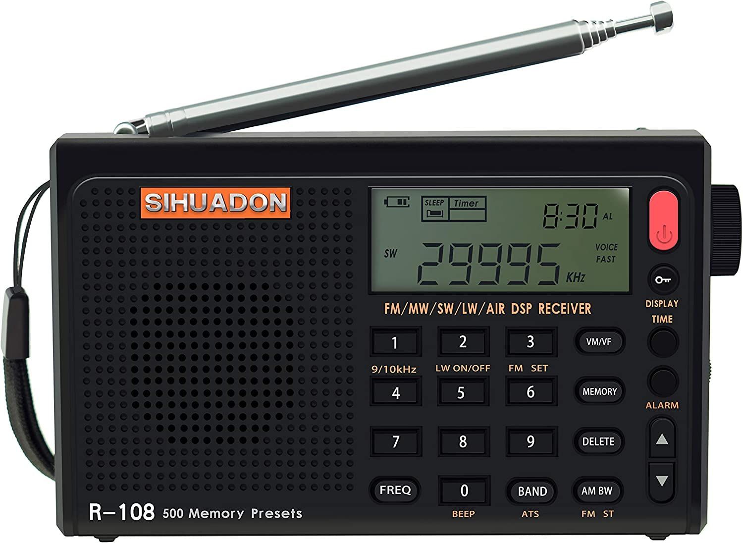 SIHUADON R-108 エアバンド 無線受信機 航空 飛行機 ラジオ - ラジオ