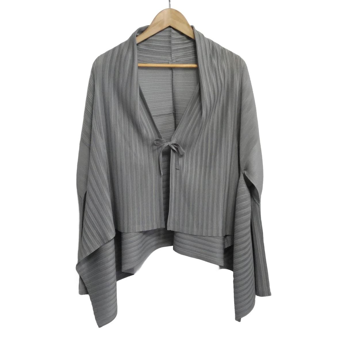 PLEATS PLEASE プリーツカーディガン グレー 中古・古着通販】PLEATS PLEASE (プリーツプリーズ) カーディガン