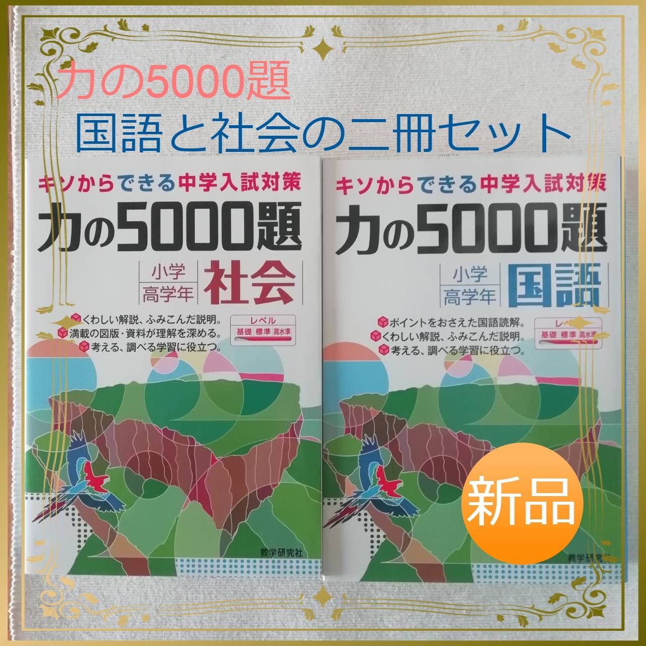 ◇◇新品◇◇5060円◇力の5000題国語、社会二冊セット - メルカリ