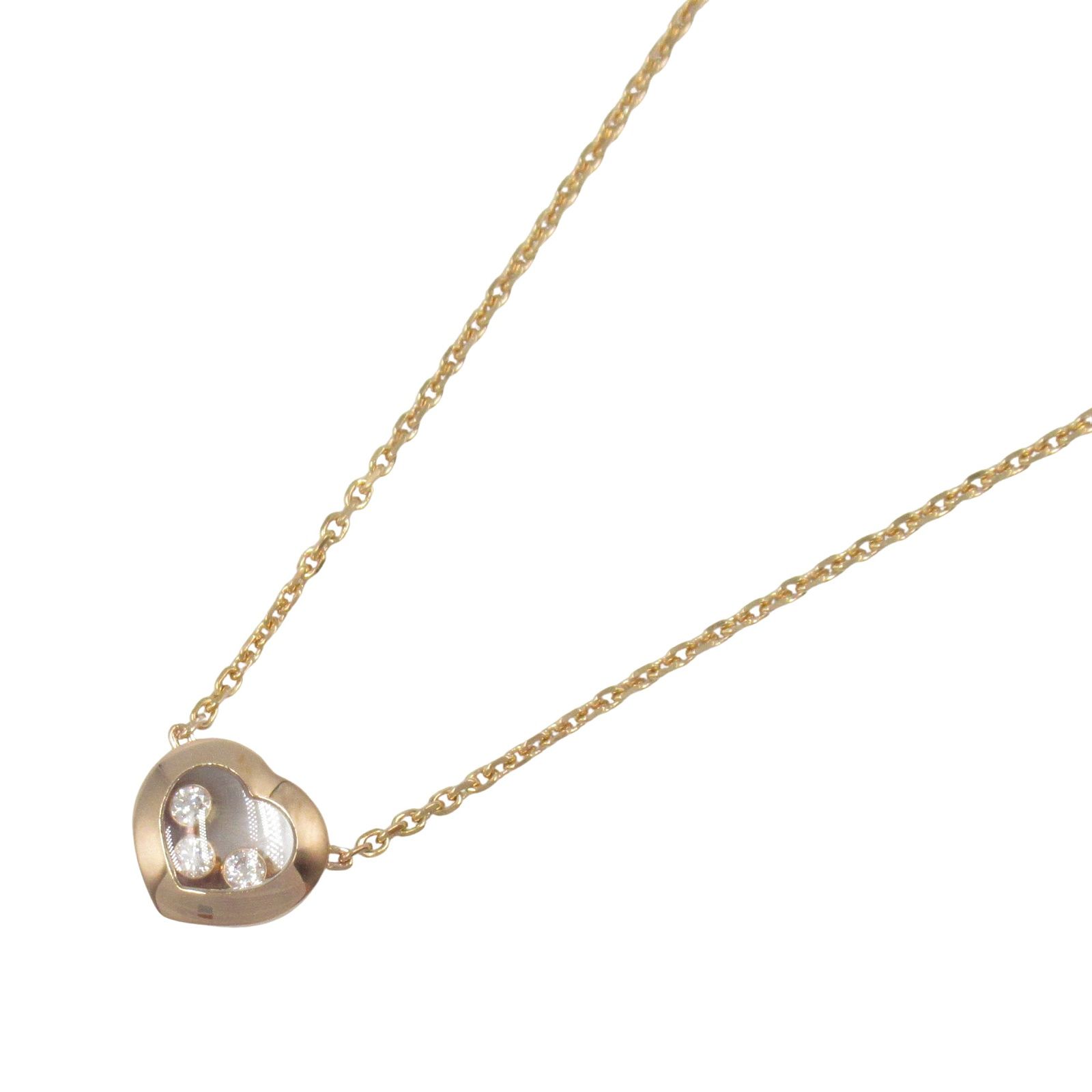 ショパール Chopard ネックレス ハッピーダイヤモンドネックレス 首回36～40㎝ K18PG ピンクゴールド ダイヤモンド ハッピーダイヤモンドネックレス レディース Used A