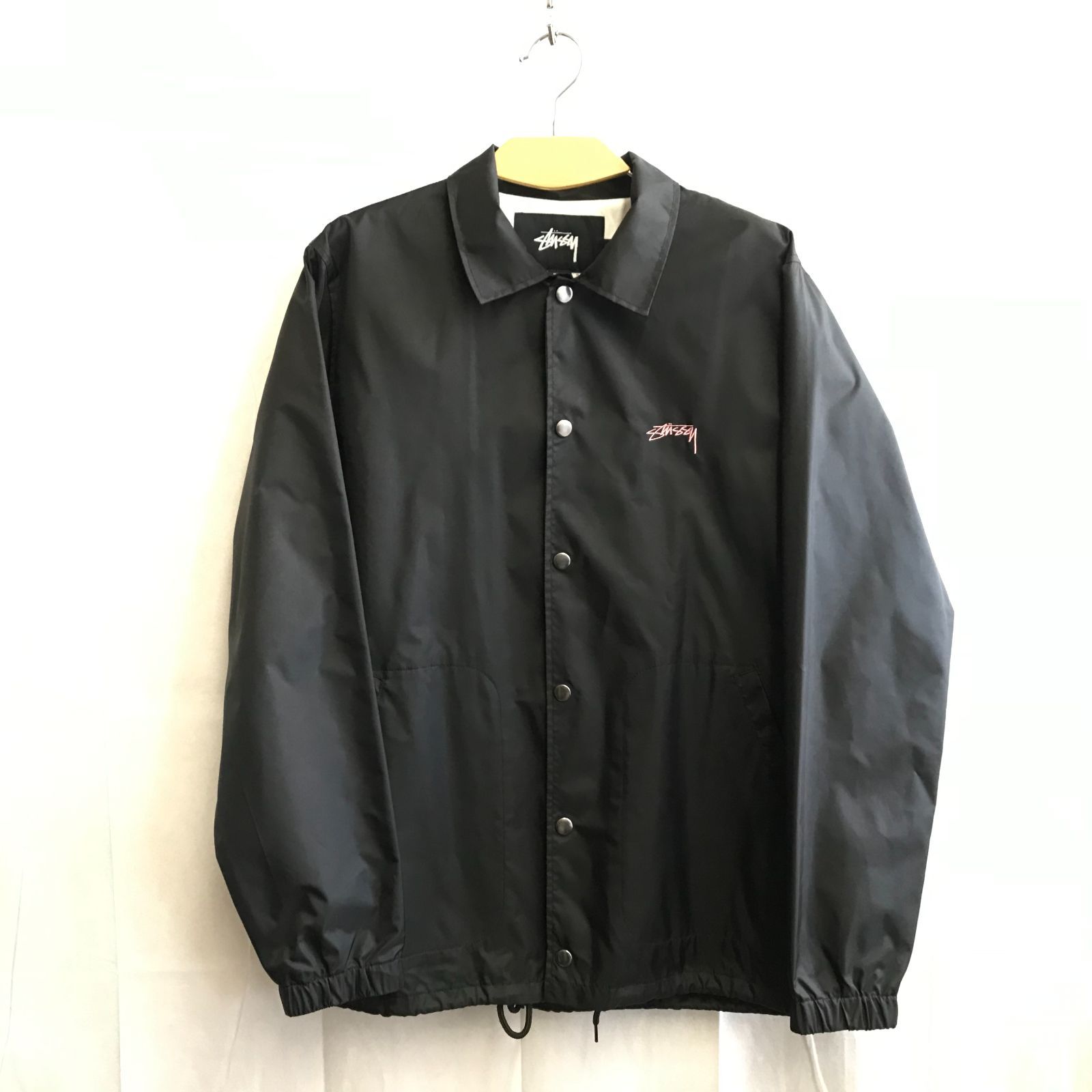 【希少】90s STUSSY コーチジャケット メルトン ブラック 黒 S 希少】90s STUSSY コーチジャケット メルトン ブラック 黒 S