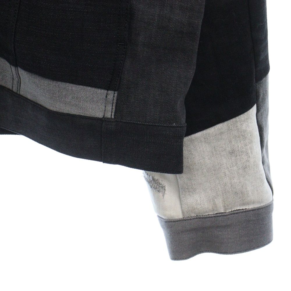 DIESEL (ディーゼル) D-BNHILL55 再構築デニムジャケットスウェット 