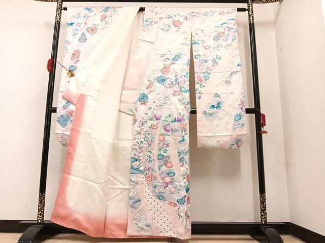 平和屋着物□豪華振袖 群鶴草花文 銀彩 正絹 逸品 AAAY0345ph - メルカリ 
