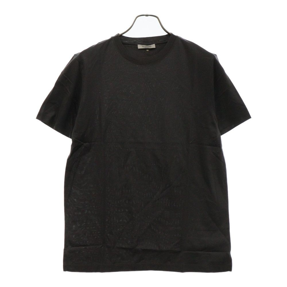 VALENTINO (ヴァレンチノ) バックワンスタッズ ストレッチ クルーネック 半袖Tシャツ カットソー グレー IV0MG00H2G1