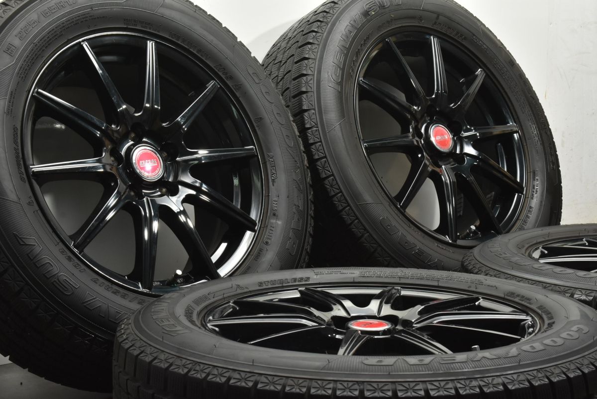 交換用に DOS 17in 7J 48 PCD114.3 グッドイヤー アイスナビ SUV 225 65R17 レガシィアウトバック CX-5 CX-8 エクストレイル