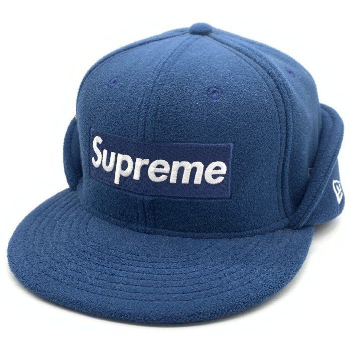 シュプリーム ×ニューエラ/NewEra イヤーフラップボックスロゴキャップ