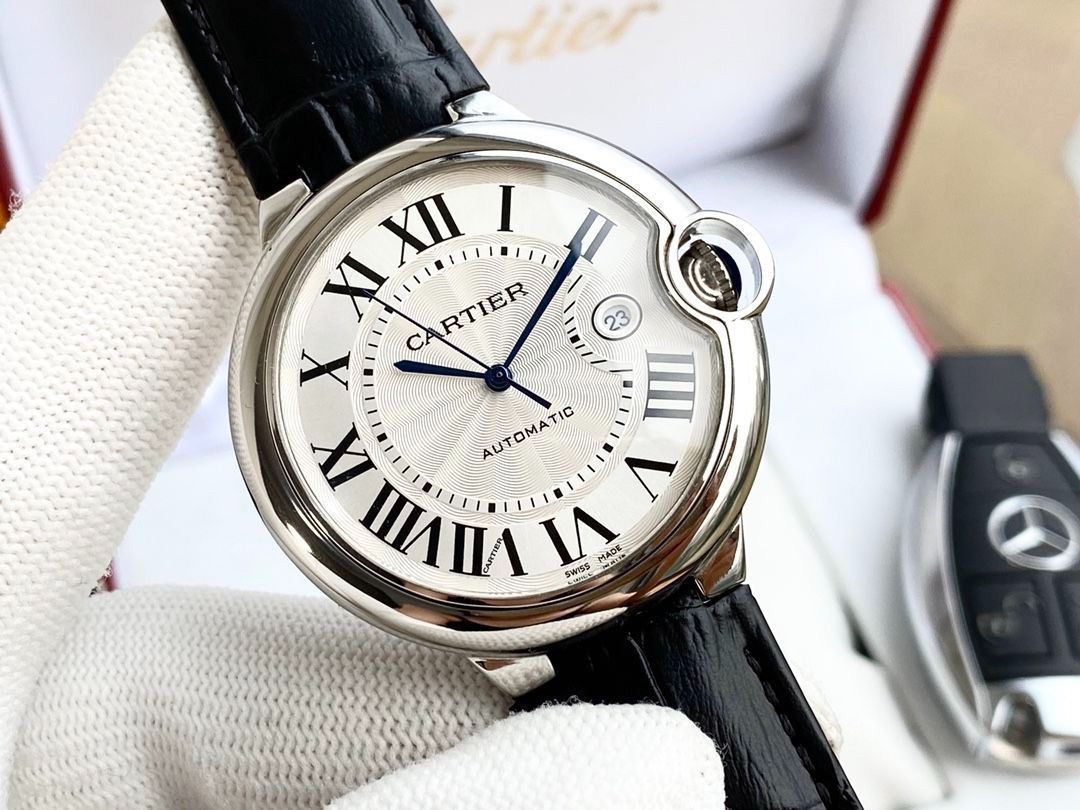 CARTIER カルティエ バロンブルー メンズ腕時計 42mm｜自動巻き機械式×316L鋼｜ ♥-MM輸入