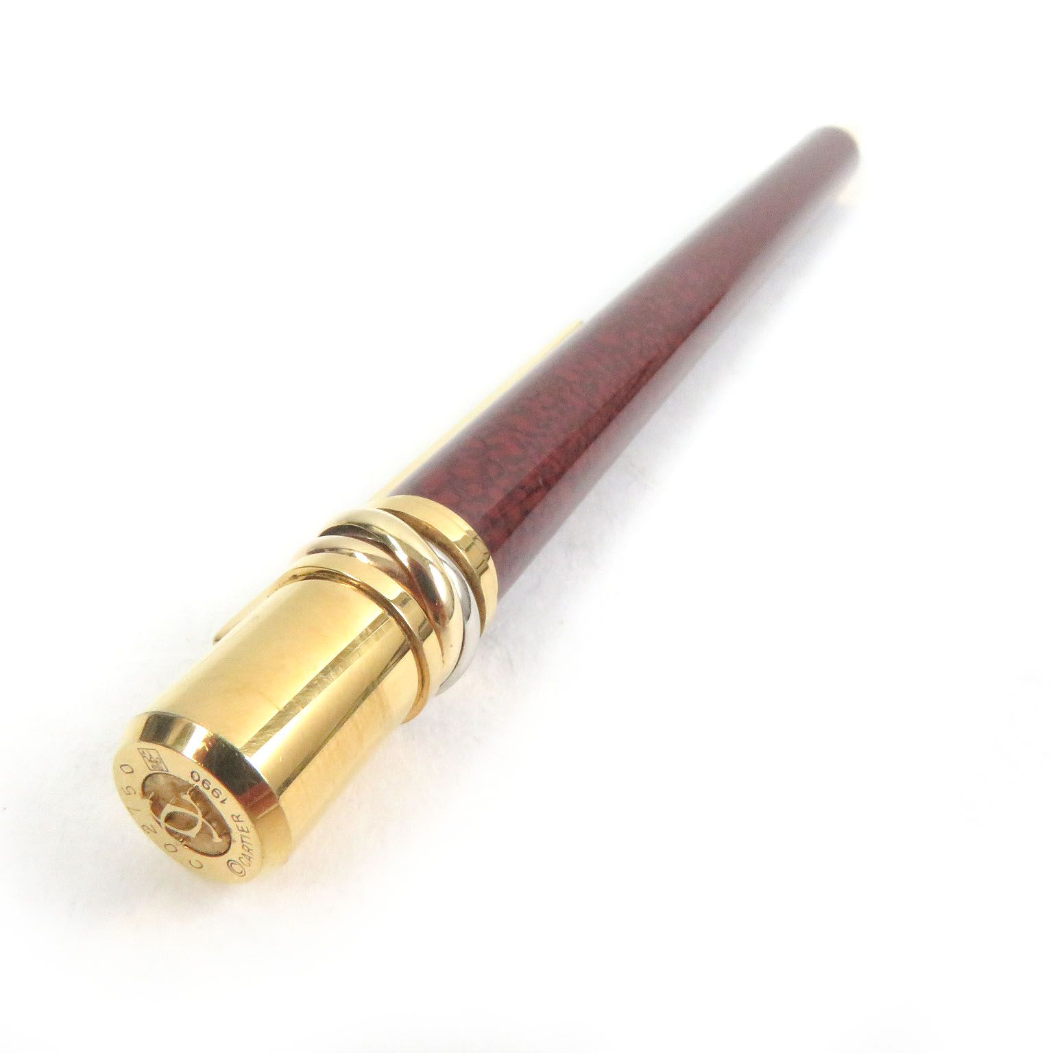 【Cartier・美品】カルティエ　トリニティボールペン　ツイスト式　ゴールド Cartier - 美品□Cartier カルティエ パンテール・ドゥ