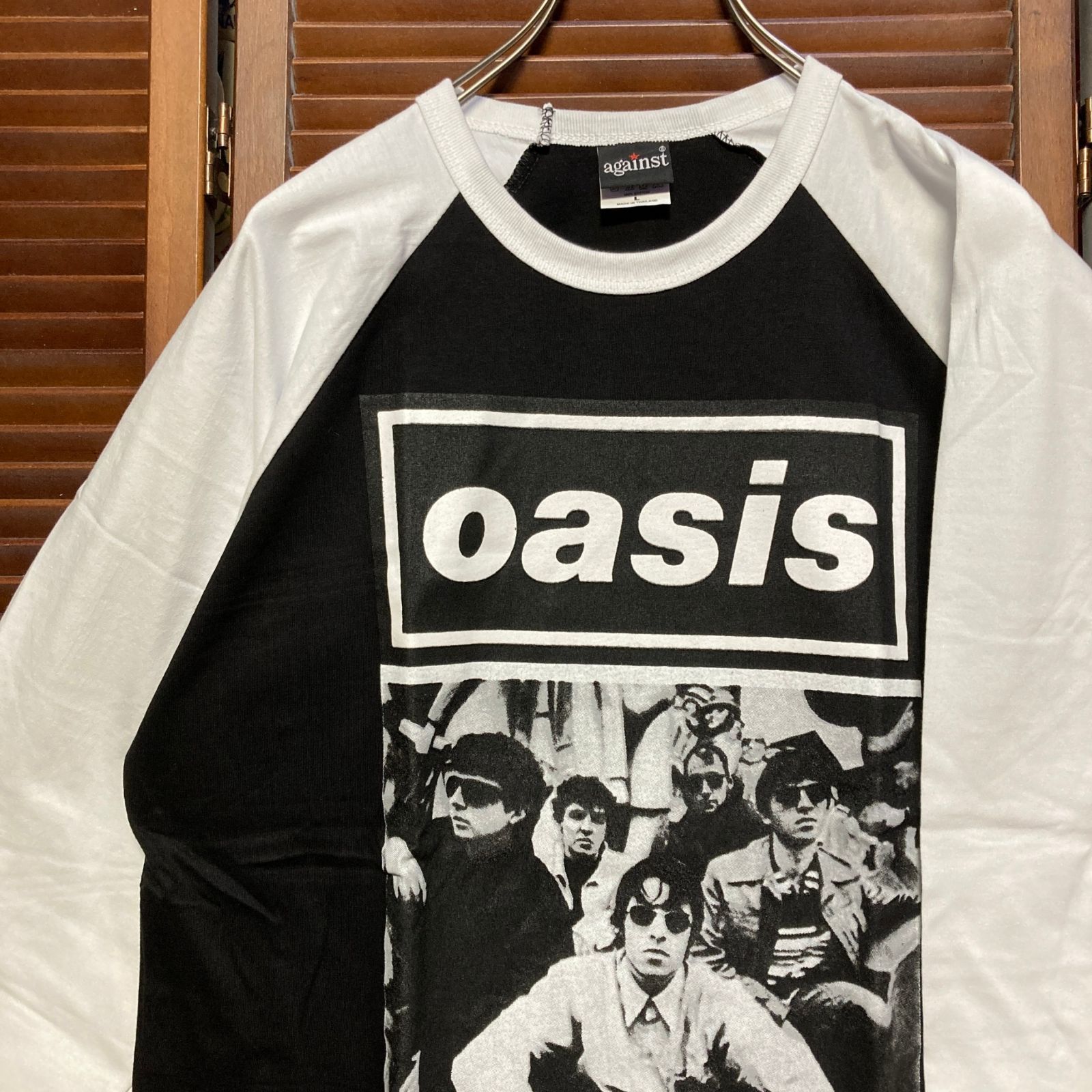 レア Blur x Oasis ロンT XL 長袖Tシャツ 袖プリ 両面 バンド レア Blur x Oasis ロンT XL 長袖Tシャツ 袖プリ 両面 バンド レア Blur
