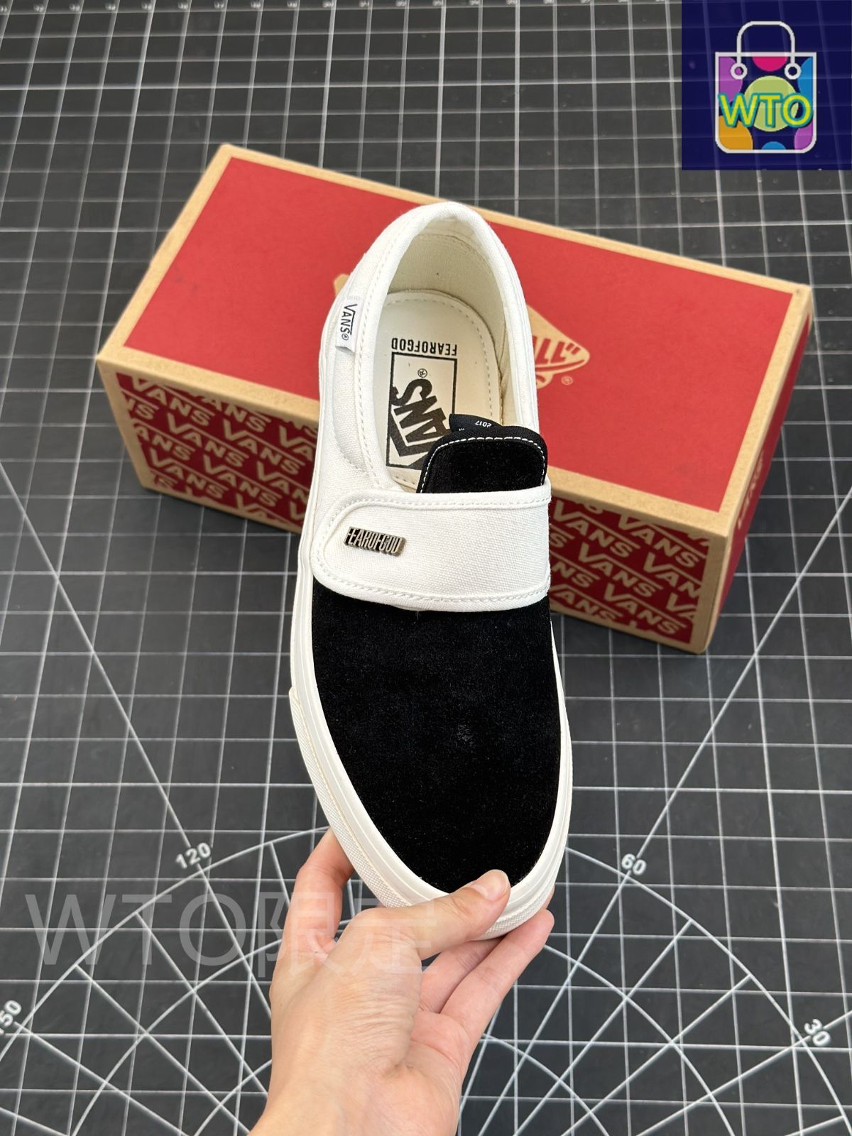 今日 Fear of Fog x Vans Slip - On 47 V DX FOG ハイストリート 黑白 マジックテープ スリップオン キャンバス シューズ 送料無料 在庫 の な価格です -WTO輸入2