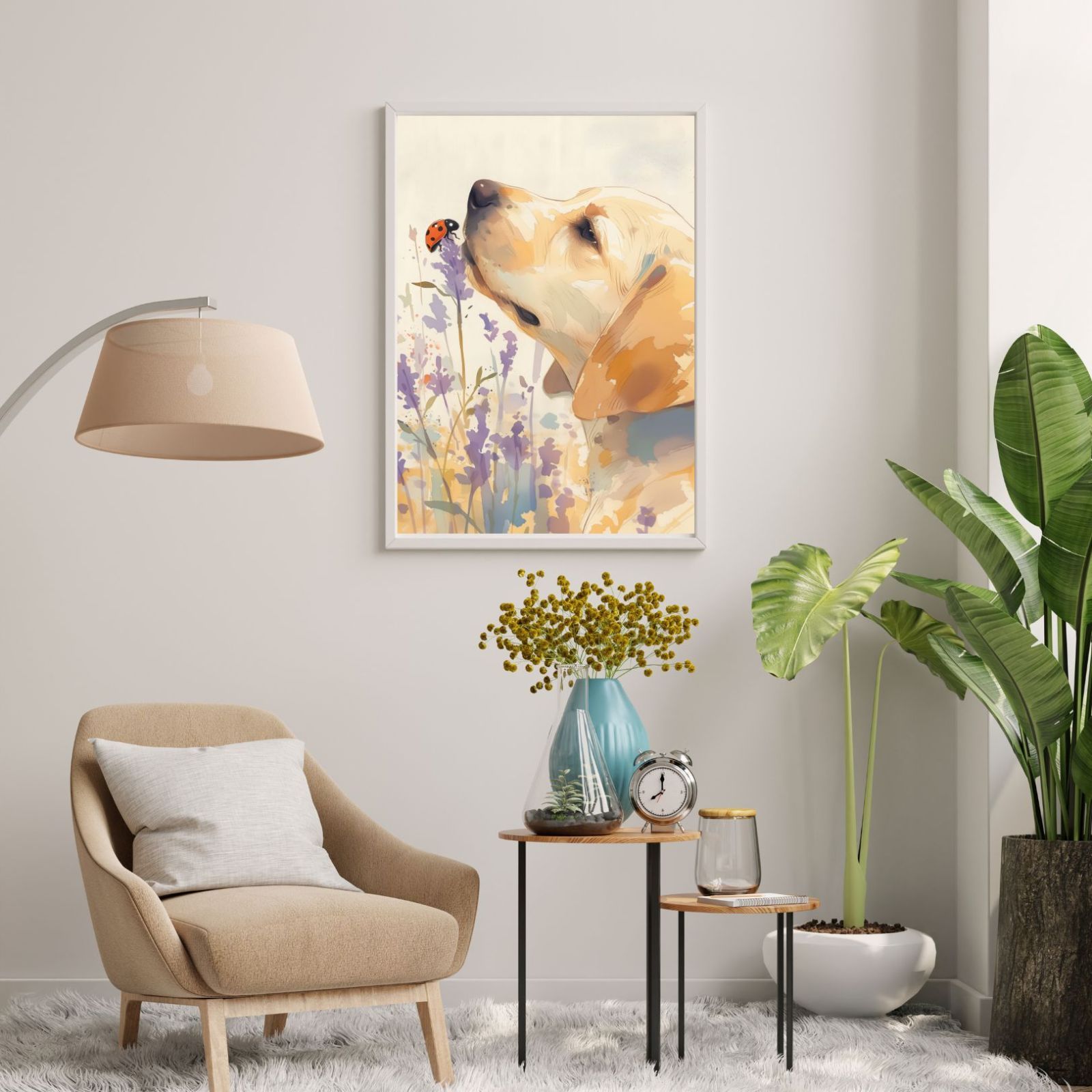 アートポスター 犬の絵
