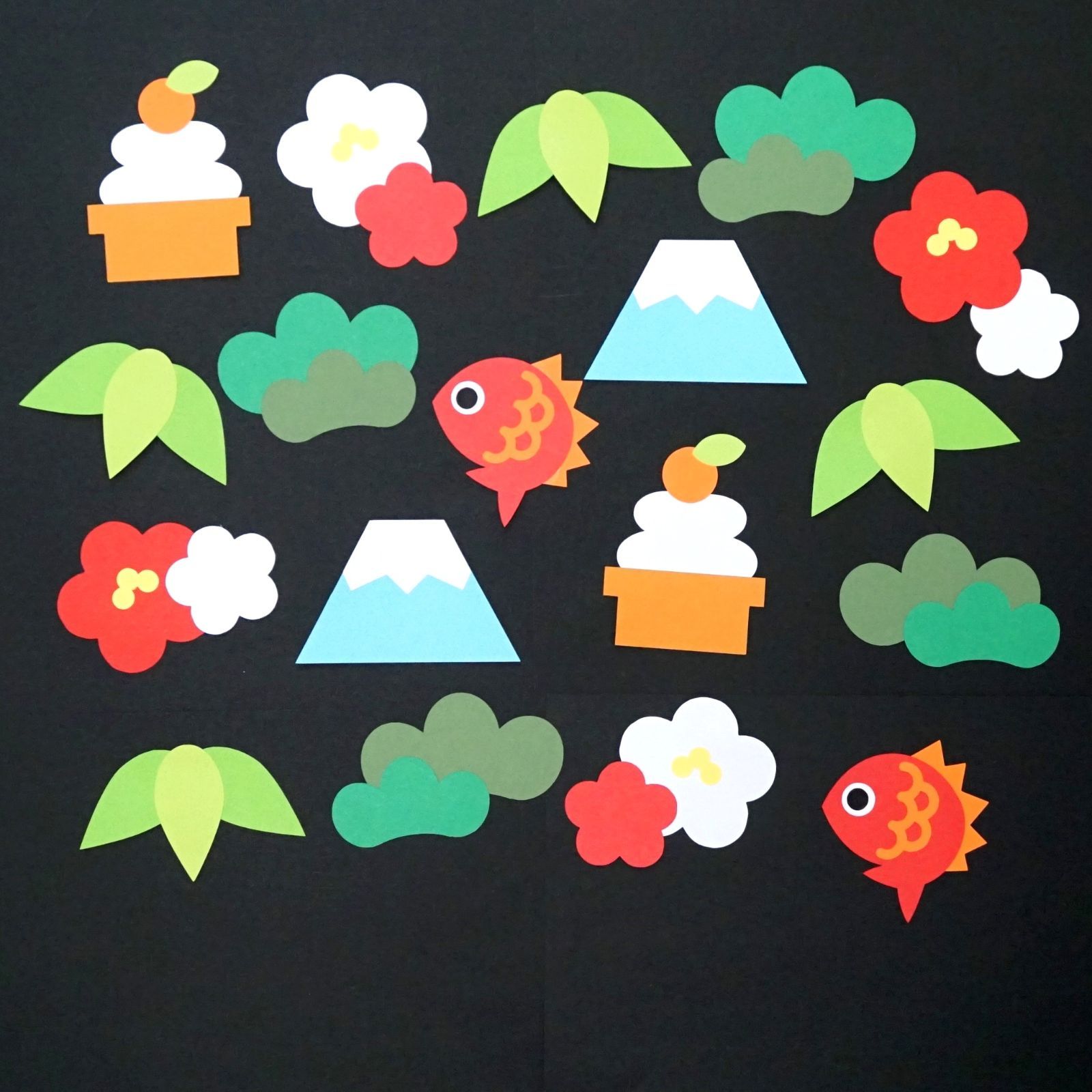 お正月飾り♡ハムスター、鯛、富士山♡おめでたい！