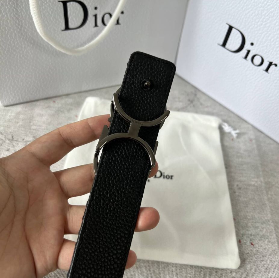 大人気🌸クリスチャンディオール・Dior ベルト グレー サドル