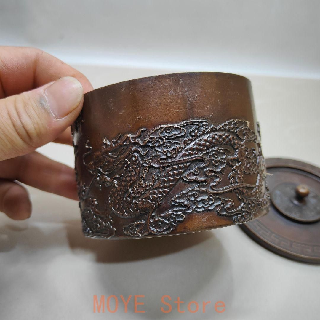 竜鳳呈祥の置物 銅器 稀少品 茶道具 重厚 極細工 工芸品 美術品 銅製 龍鳳呈祥茶壺 茶道具 香道具 装飾品 工芸品 置物 - メルカリ