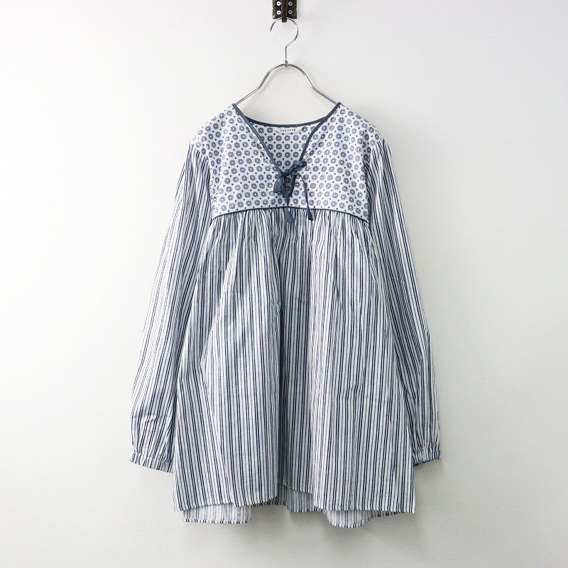 トゥジュー TOUJOURS BLOCK PRINT ETHNIC SMOCK ブロックプリント 