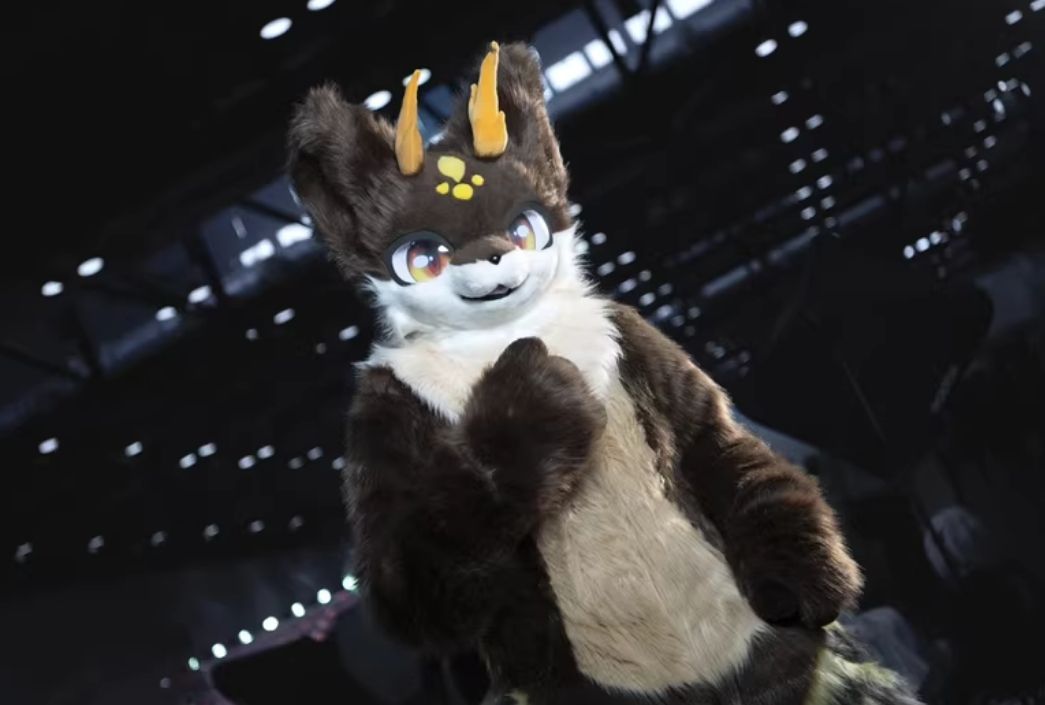 着ぐるみ ケモノ体 フルスーツ セット NO.48 キツネ ブラウン 全身 尻尾 ケモノ ファースーツ ぬいぐるみ コスプレ コスチューム