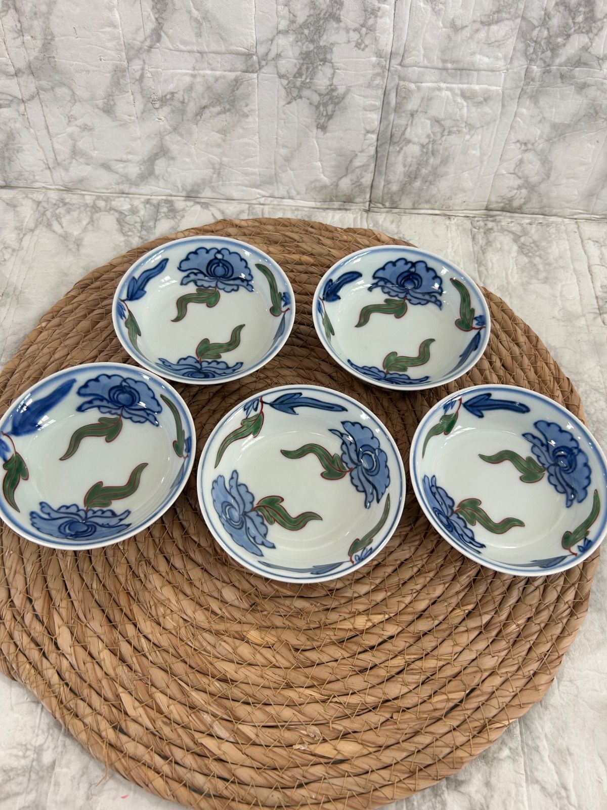 源右問窯 小皿 5枚セット アンティーク コレクション