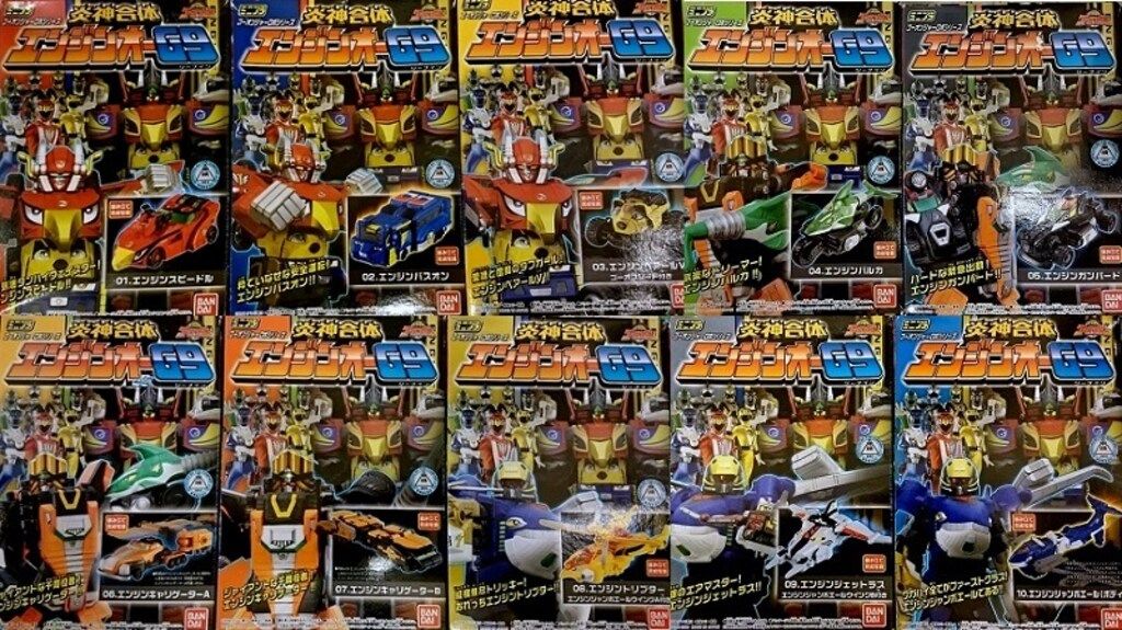 バンダイ ミニプラ 炎神合体エンジンオーG9 炎神戦隊ゴーオンジャー 全10種セット ミニプラ 炎神合体エンジンオーG9
