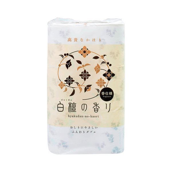 四国特紙 トイレットペーパー 白檀の香り ダブル 芯あり 30m 1セット 96ロール 12ロール×8パック
