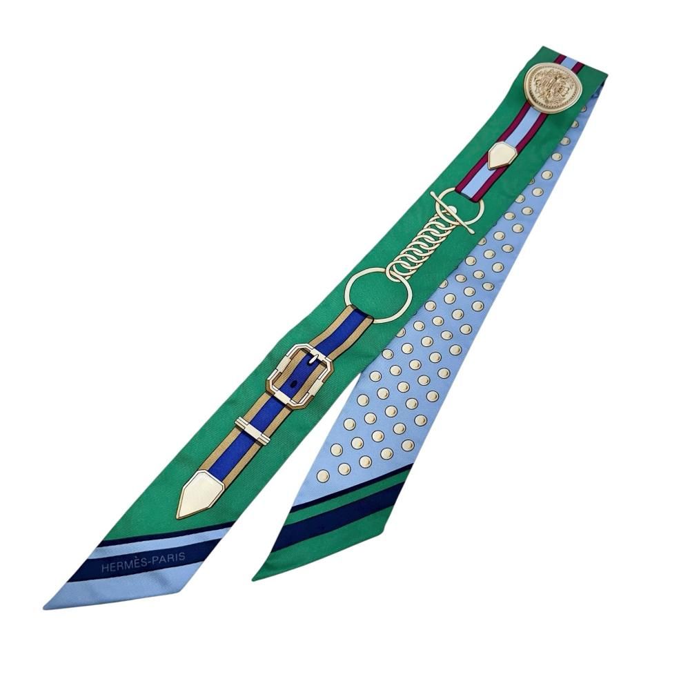 HERMES エルメス スカーフ ブルーグリーン系 スカーフ グリーン系