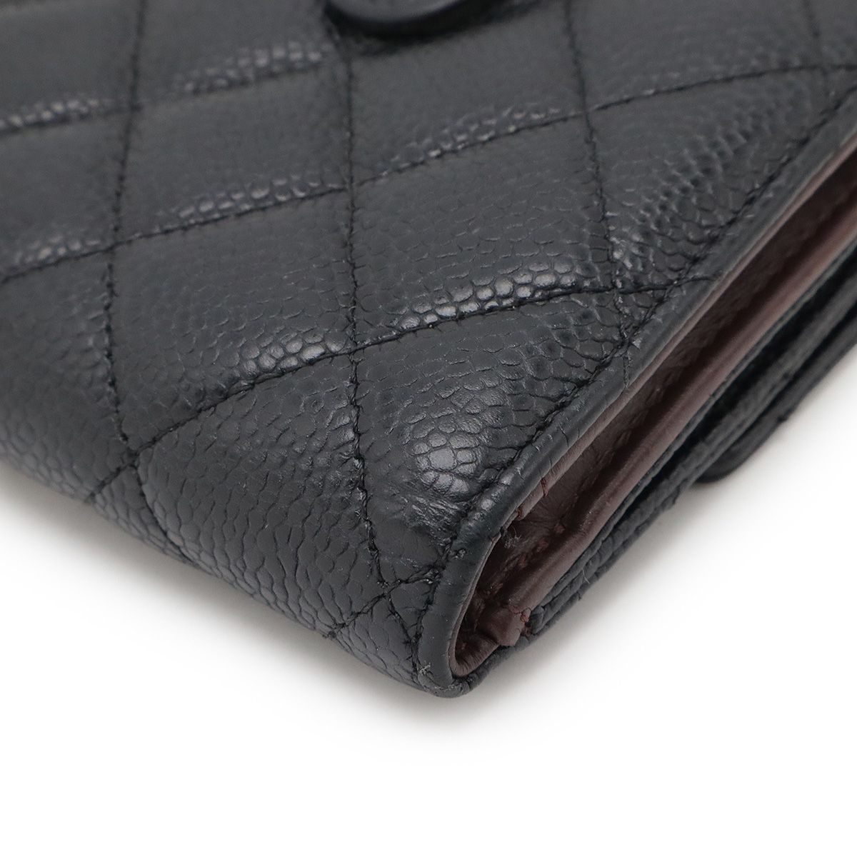 CHANEL シャネル マトラッセ ココマーク 2つ折財布 二つ折り W