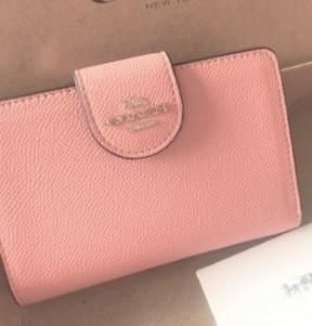 COACH コーチ 新品 ピンク 折り財布 レディース 小物 財布 ｗ13 - MM