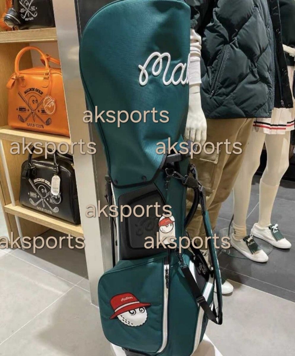 マルボン新作MALBONゴルフバッグ キャディバッグ スタンド型バッグ グリーン マルボンゴルフ キャディバッグ malbon golf ゴルフバッグ 緑色 Malbon