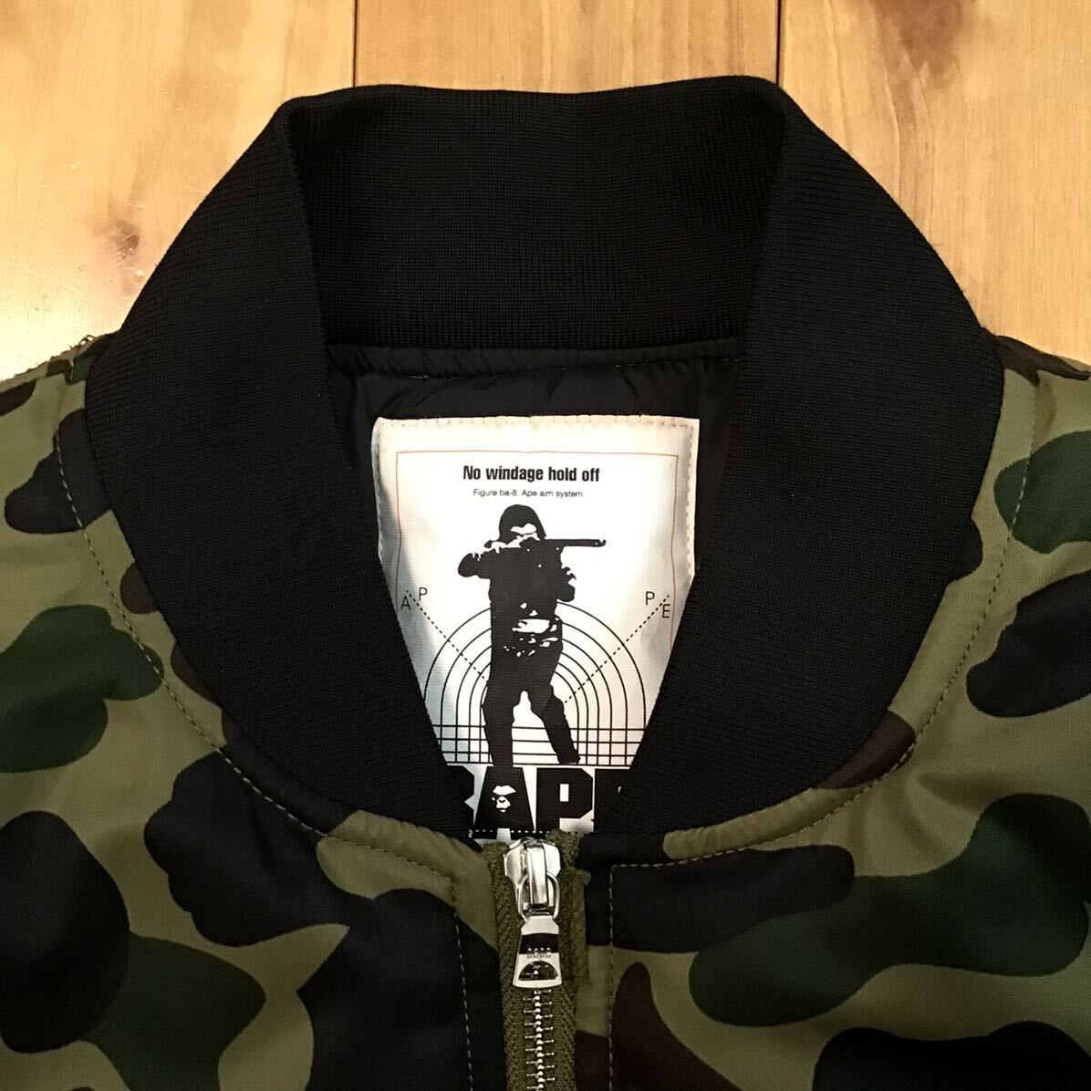 ★XL★ BAPE LOGO MA-1 Bomber Jacket a bathing ape star BAPESTA BAPE camo フライト ジャケット エイプ ベイプ