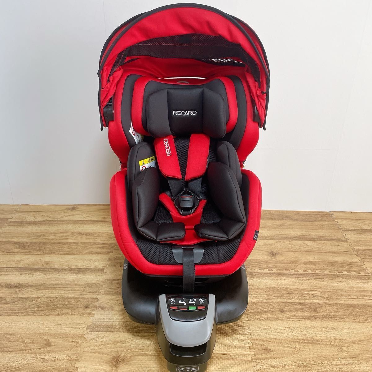 RECARO レカロ ZERO1セレクト R129 チャイルドシート スパイキーレッド ISOFIX 回転式 幌付 清掃済
