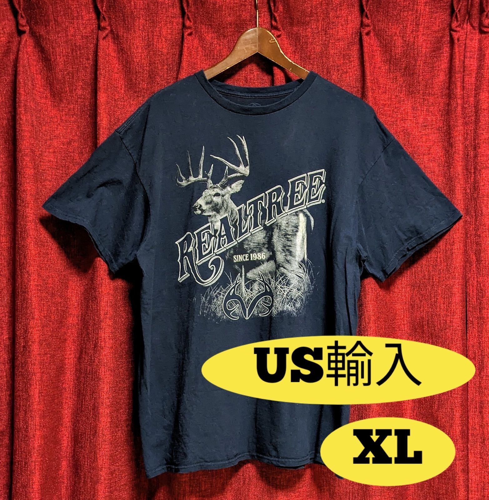 USA輸入 US古着 PARAMOUNT OUTDOORS Tシャツ XL 濃紺 ネイビー 大きい 