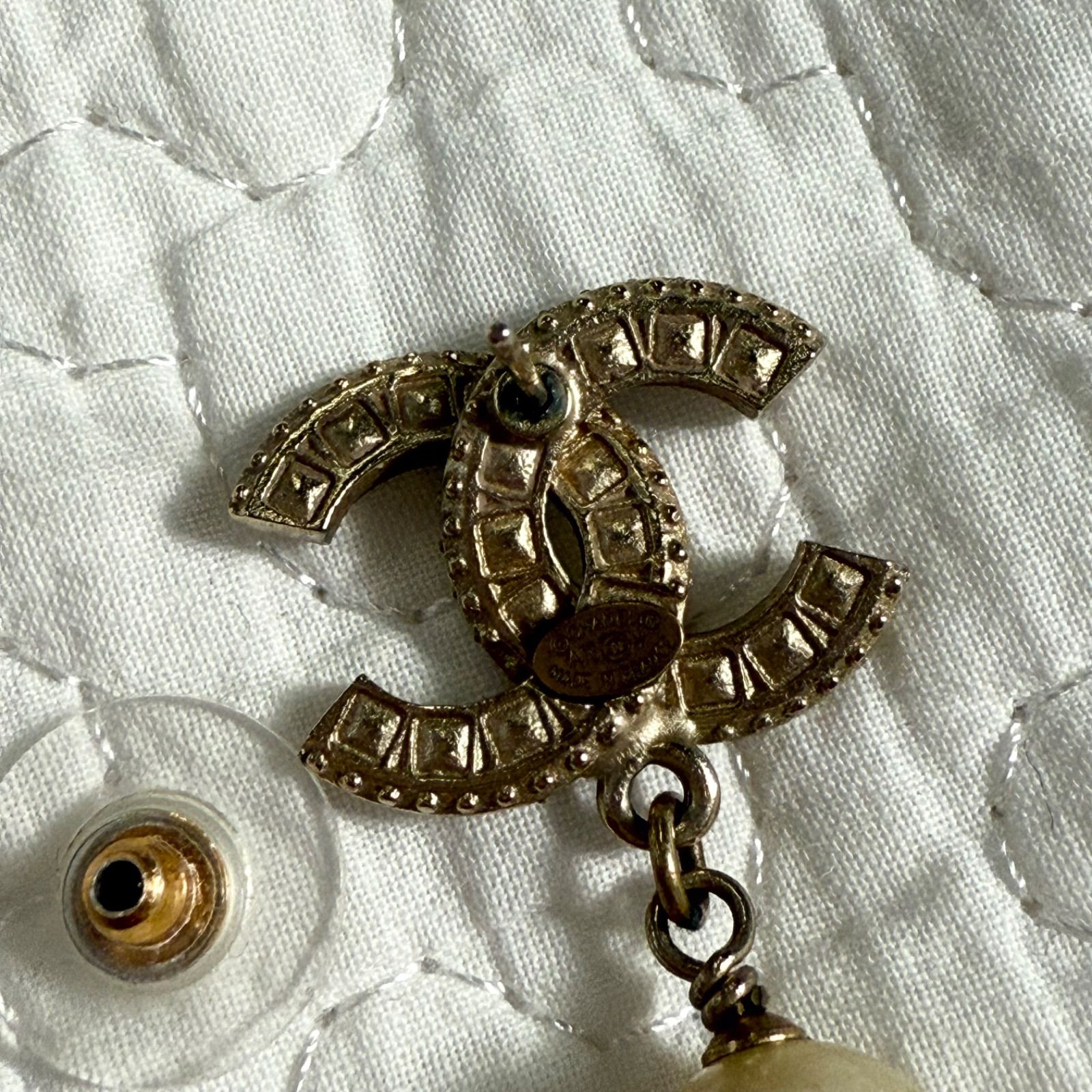 CHANEL シャネル ココマーク ストーン パールピアス 片耳用 ゴールド FORTGASGNV_COM_BR