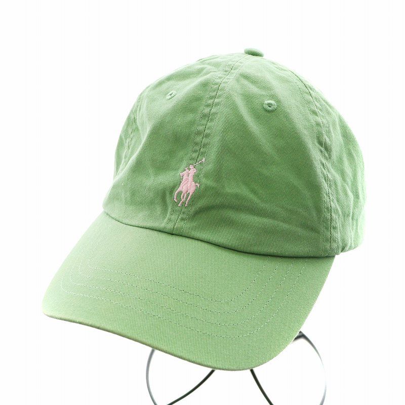 ラルフローレン　キャップ　グリーン ポロ ラルフローレン POLO RALPH LAUREN キャップ 帽子 ロゴ刺繍