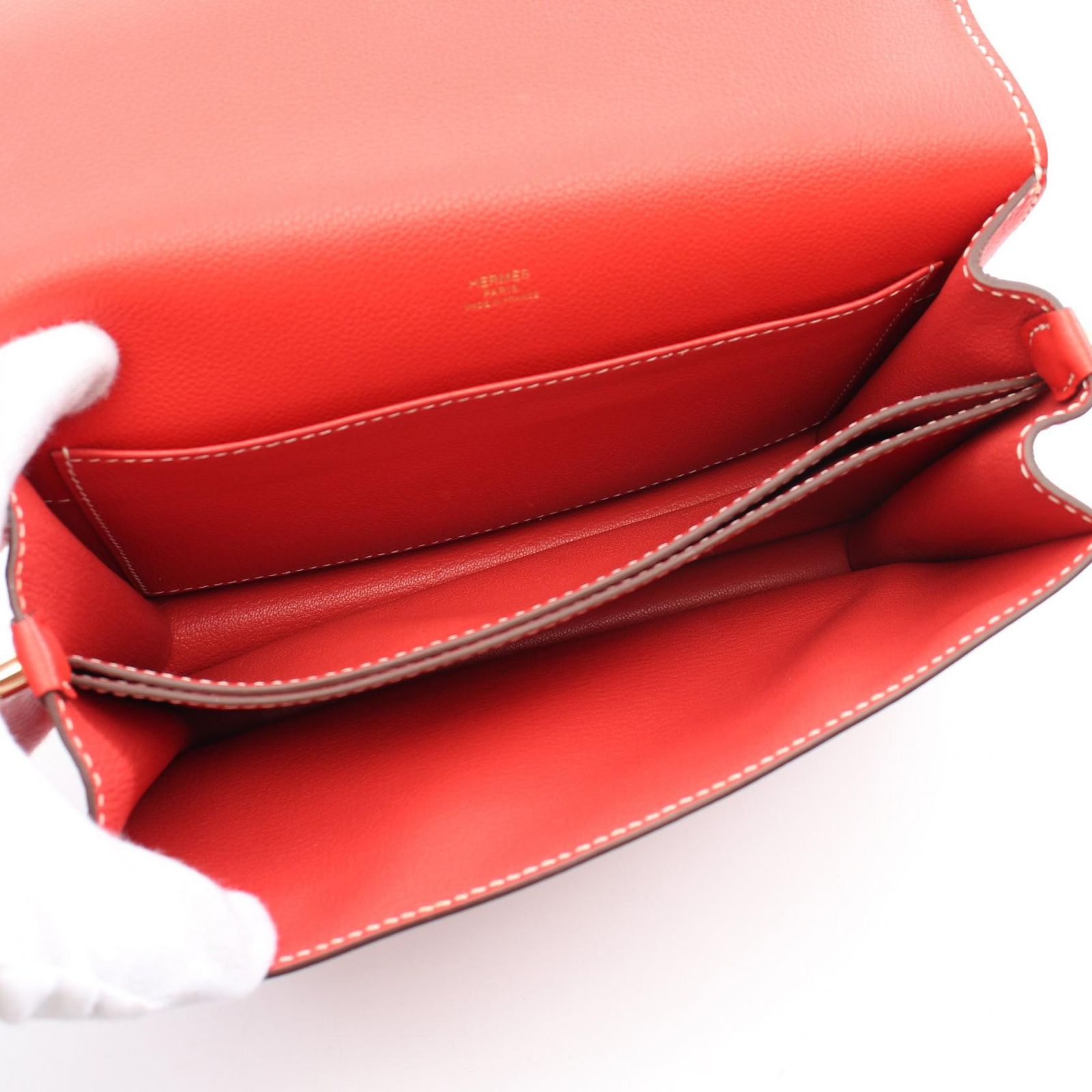 エルメス HERMES ショルダーバッグ ロウリス ルリ23 ルージュ  