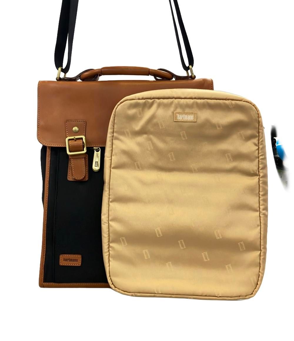 hartmann ビジネスショルダーバッグ 2WAY 3気室 裏地柄 A4収納 ハートマン ショルダーバッグ メンズ hartmann hartmann