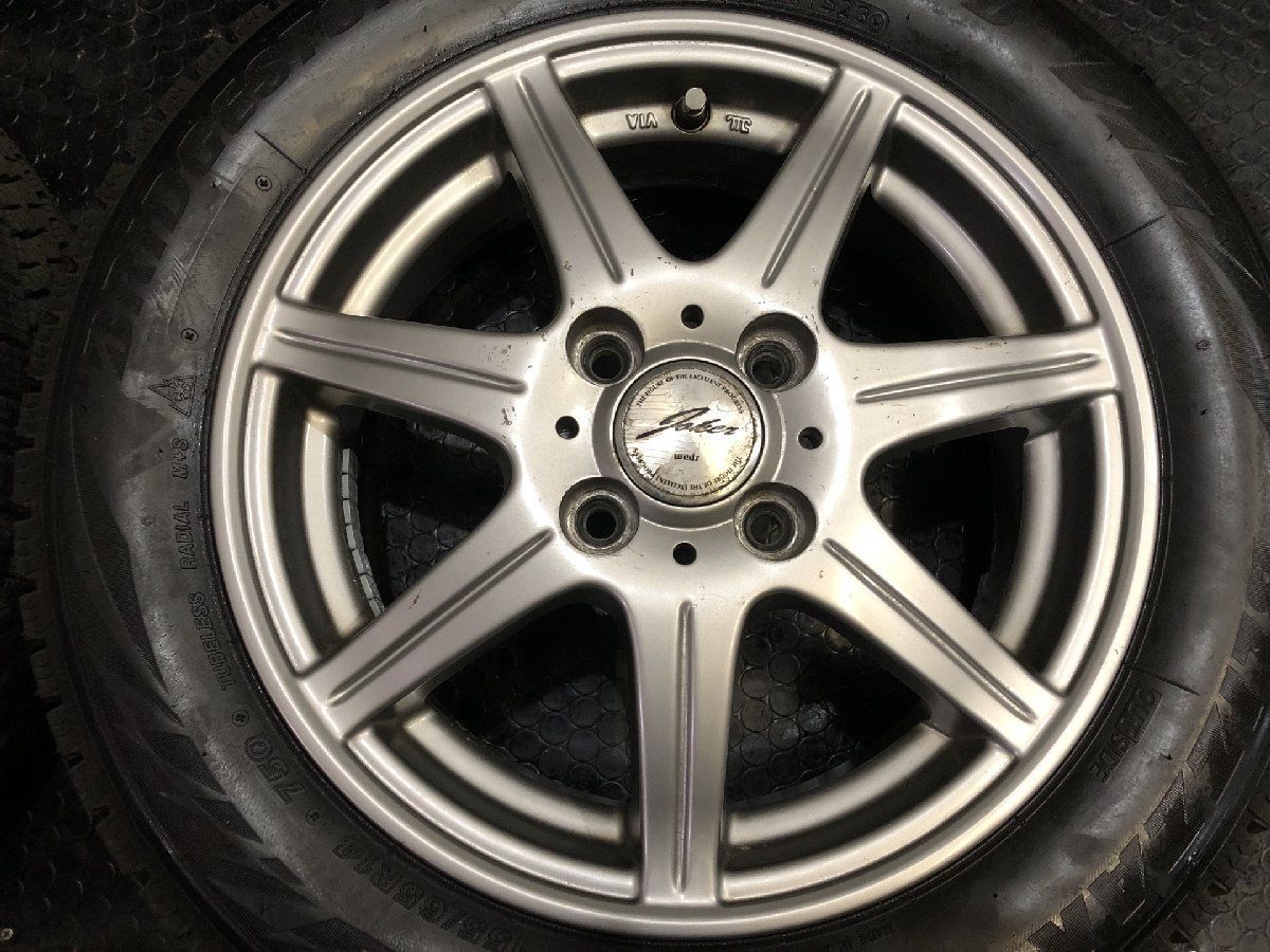 タイヤ走行短め【BS BLIZZAK VRX2 155/65R14】スタッドレス【Weds  