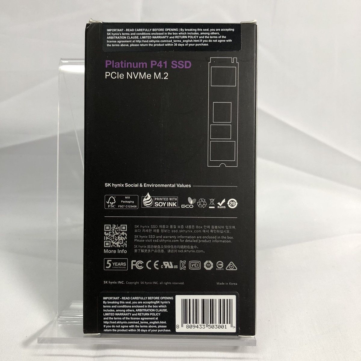 新品】SK hynix Platinum P41 500GB PCIe NVMe Gen4 M.2 2280 内蔵 SSD