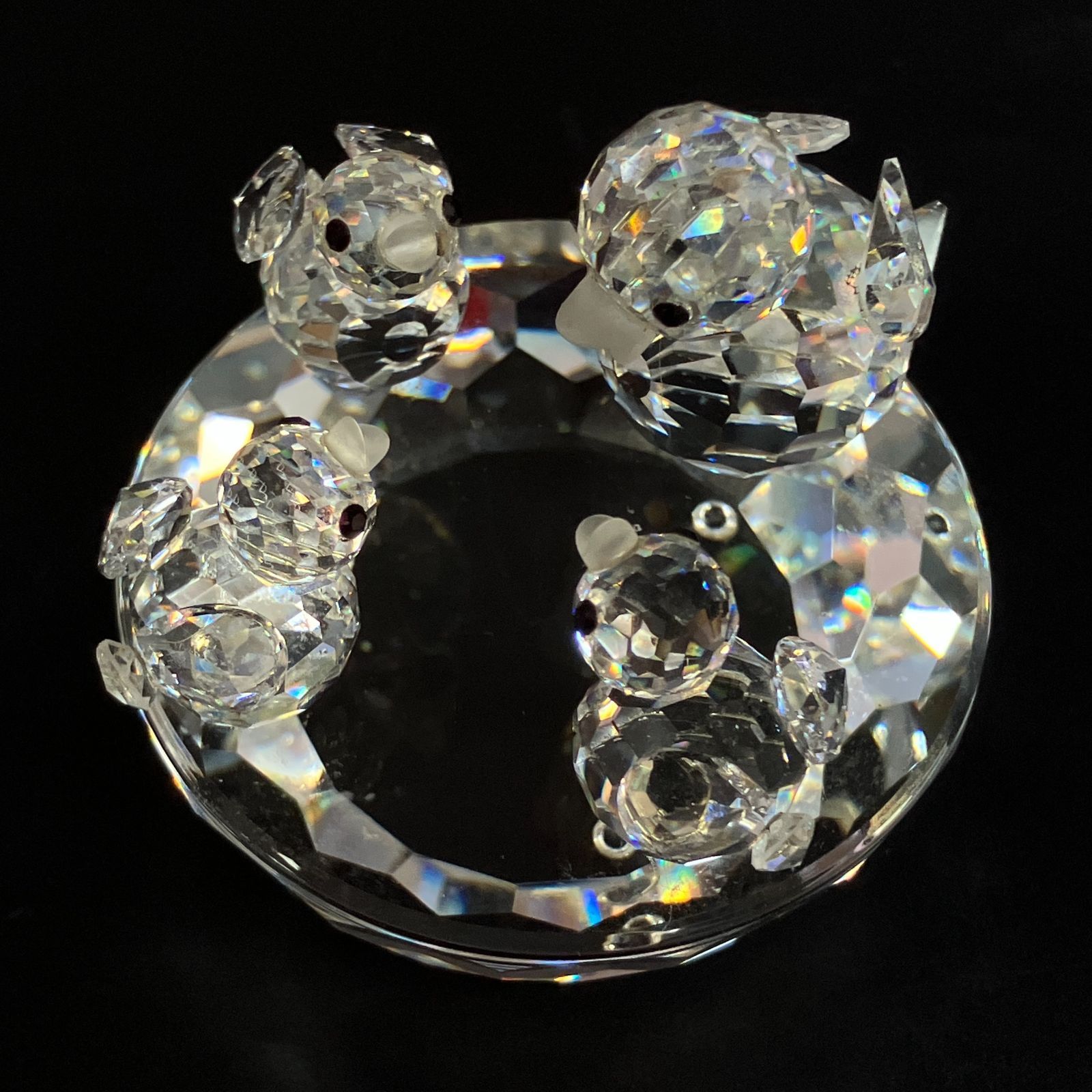 SWAROVSKI スワロフスキー鳥の巣親子置物オブジェ箱付きD-5557 SWAROVSKI スワロフスキー 鳥の巣 親子 置物 オブジェ 箱付き D-5557