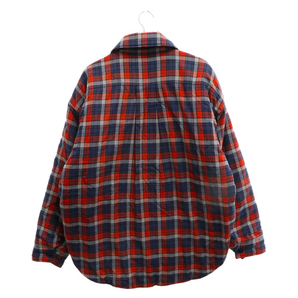 BALENCIAGA (バレンシアガ) 17AW CHECKED SHIRT JACKET 485747 TWB15 オーバーサイズ中綿入りフランネル チェックシャツジャケット レッド - メルカリ