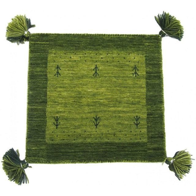 萩原 ギャッベ チェアパッド LORRI BUFF L2  270038706 グリーン 40×40