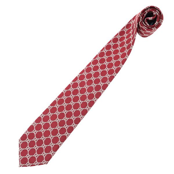 新品 グッチ GUCCI ネクタイ GGパターン レッド - メルカリ