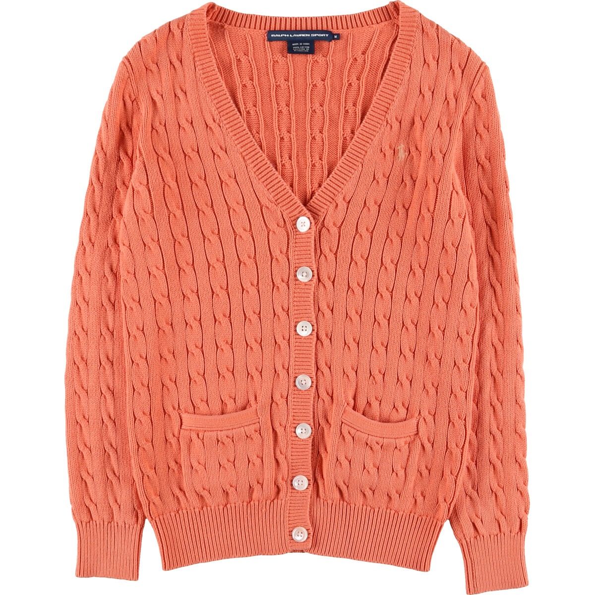 Ralph Lauren - 古着 ラルフローレン Ralph Lauren RALPH LAUREN SPORT ケーブル編み コットンニットカーディガン レディースM相当 /eaa485154 古着 ラルフローレン Ralph Lauren RALPH LAUREN SPORT ケーブル