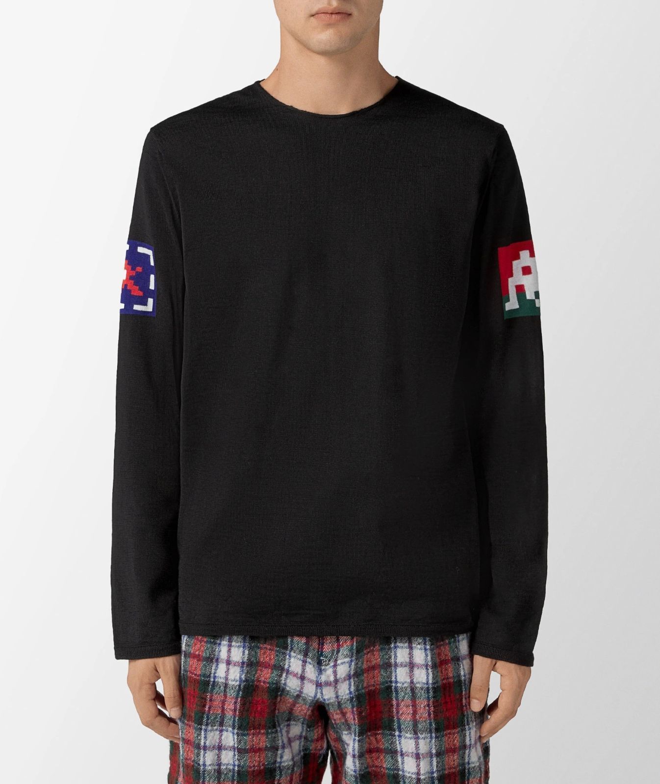 COMME des GARCONS SHIRT x Invader｜fine wool blend jacquard jumper 